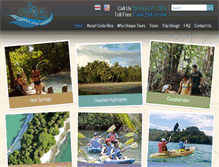 Tablet Screenshot of costaricauniquetours.com